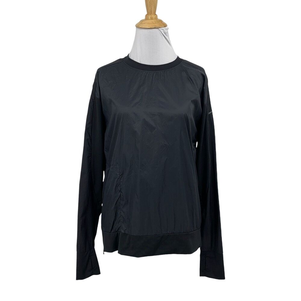 Nike Jacket Women S Small Black Running Division Packable Side Zip Featherweight